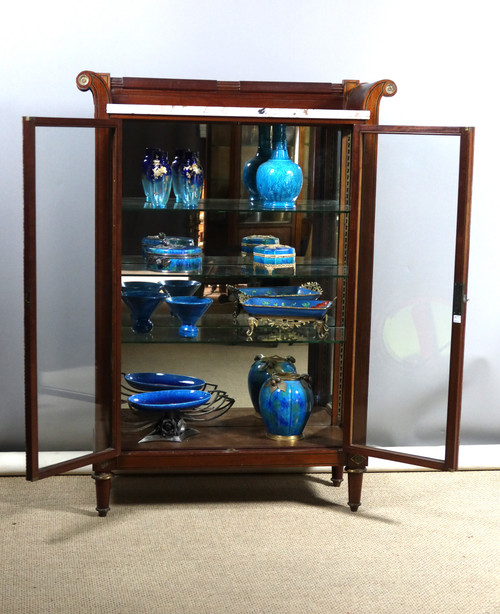Vitrine aus Mahagoni Ende 19.