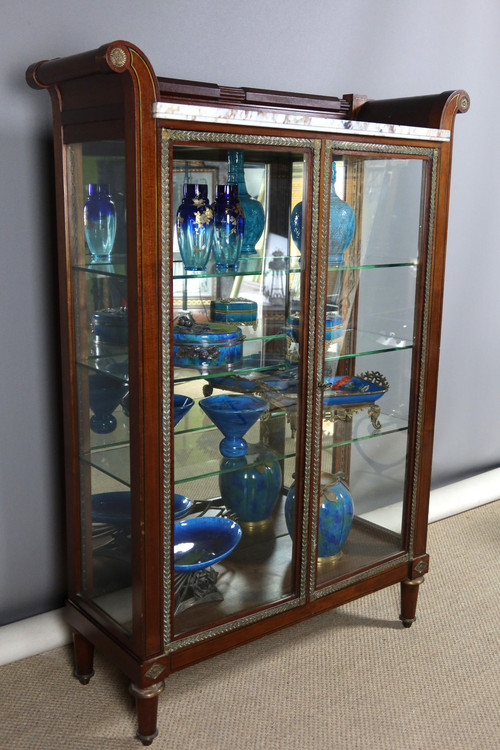 Vitrine aus Mahagoni Ende 19.