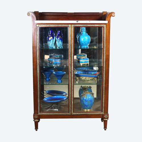Vitrine aus Mahagoni Ende 19.