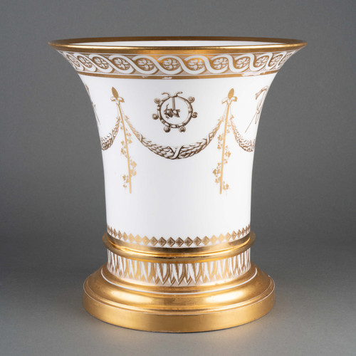 Cache-pot en porcelaine de Sèvres d’époque Empire 