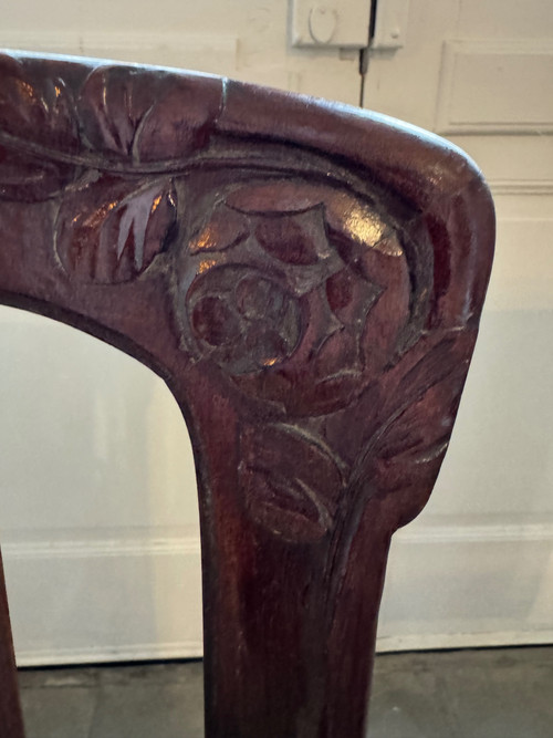 Coppia di poltrone Art Nouveau in mogano