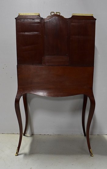 Petit Secrétaire Bonheur du Jour, en Placage de Palissandre de Rio, époque Napoléon III - XIXe