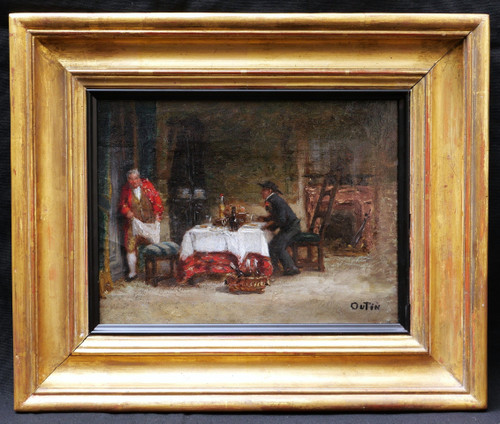 Pierre OUTIN, Lunch scene in Brittany during the reign of Louis XV