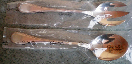 Rubans orfèvrerie Christofle salad servers (2 pieces), new in blister pack