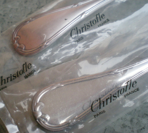 Rubans orfèvrerie Christofle salad servers (2 pieces), new in blister pack