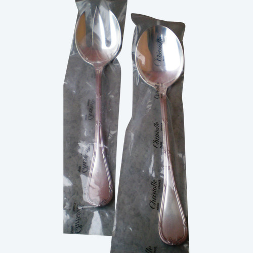 Rubans orfèvrerie Christofle salad servers (2 pieces), new in blister pack