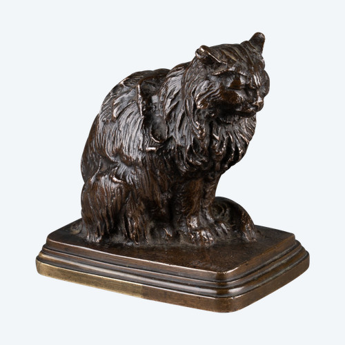 Kleine Katzenbronze signiert Germain Demay (1819 - 1886)