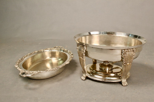 Bain Marie En Métal Argenté