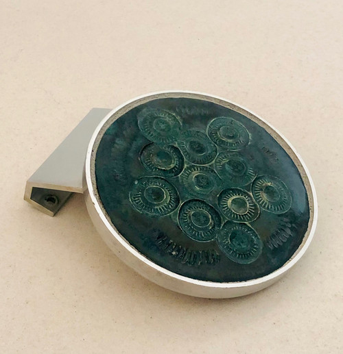 Maniglia per porta in ceramica e alluminio, Francia 1970