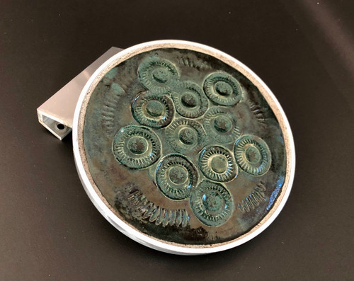 Maniglia per porta in ceramica e alluminio, Francia 1970