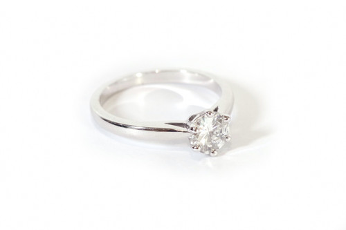 Anello solitario con diamante da 0,70 carati in oro 18 carati , anello solitario, matrimonio, diamante taglio brillante