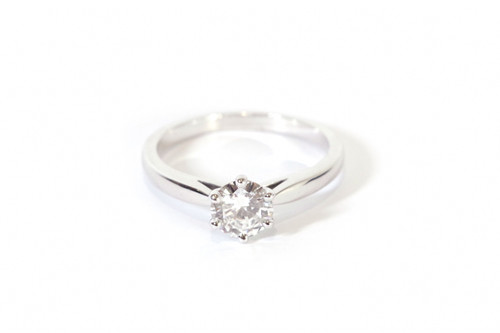 Anello solitario con diamante da 0,70 carati in oro 18 carati , anello solitario, matrimonio, diamante taglio brillante