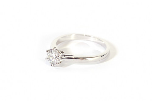 Anello solitario con diamante da 0,70 carati in oro 18 carati , anello solitario, matrimonio, diamante taglio brillante