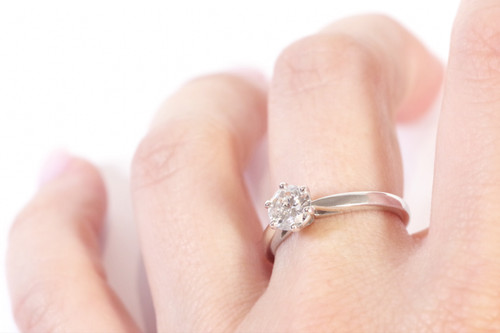 Anello solitario con diamante da 0,70 carati in oro 18 carati , anello solitario, matrimonio, diamante taglio brillante