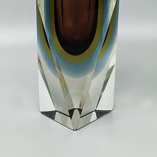 1960s Astonishing Vase in Murano Glass By Flavio Poli for Seguso. Made in Italy