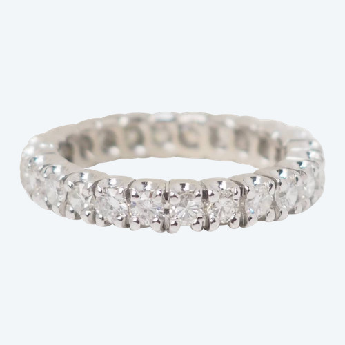 Alliance américaine en or blanc et diamants 1,20ct 