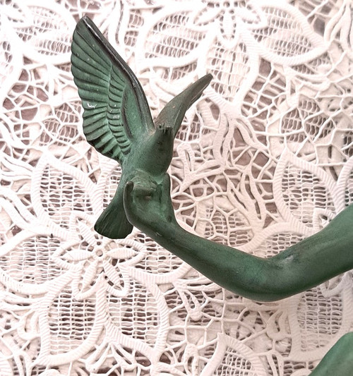 Art Deco sculpture by Marcel-André Bouraine (1886 - 1948) known as Briand