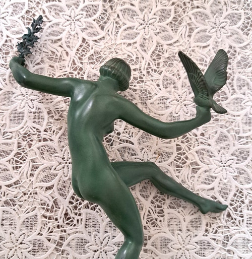 Art Deco sculpture by Marcel-André Bouraine (1886 - 1948) known as Briand