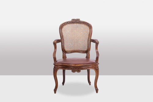 Pair of “cabriolet” armchairs in walnut and canework. Louis XV period. LS5209325/2750/4