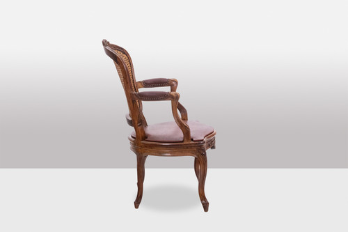 Pair of “cabriolet” armchairs in walnut and canework. Louis XV period. LS5209325/2750/4