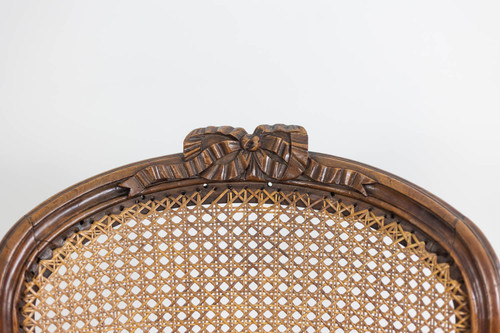 Pair of “cabriolet” armchairs in walnut and canework. Louis XV period. LS5209325/2750/4