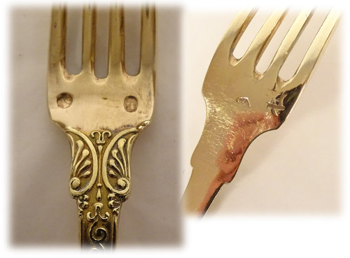 Posate 4PZ Argento Vermeil Vecchio Vital-Antoine Cardeilhac Impero 19°