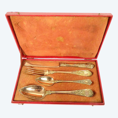 Posate 4PZ Argento Vermeil Vecchio Vital-Antoine Cardeilhac Impero 19°