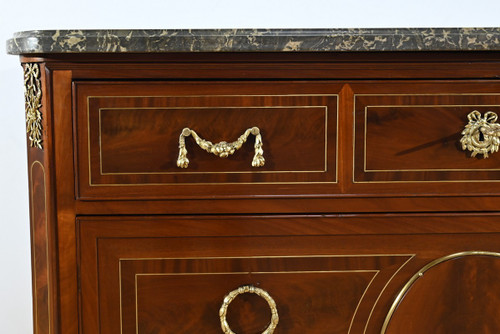 Rare Commode en Acajou, époque Louis XVI – 2ème Partie XVIIIe