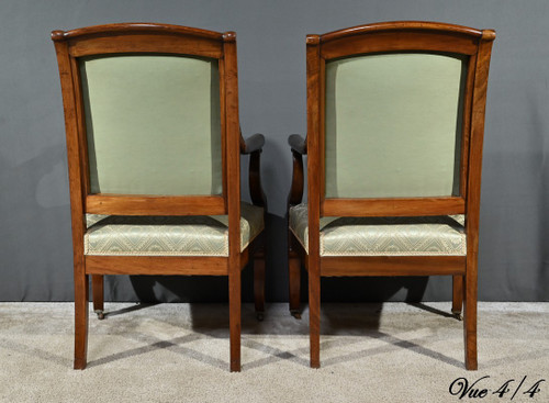 Coppia di Poltrone con Croci in Mogano, Epoca Restauro – Inizio XIX Secolo