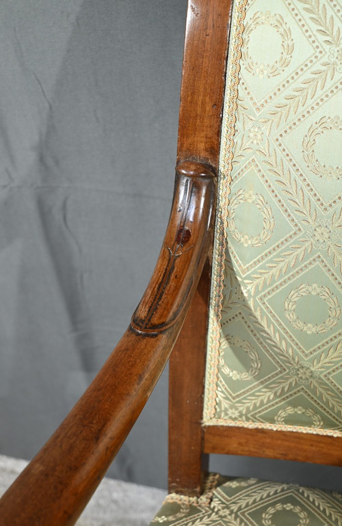 Coppia di Poltrone con Croci in Mogano, Epoca Restauro – Inizio XIX Secolo