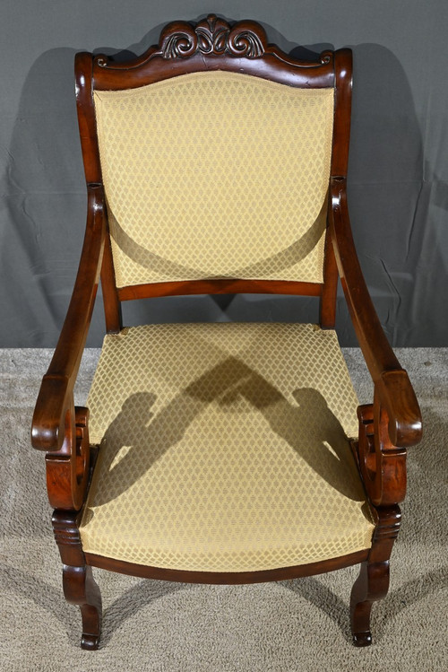 Fauteuil de Bureau en Acajou, époque Restauration – Début XIXe