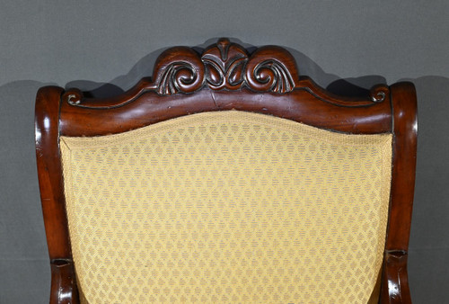 Fauteuil de Bureau en Acajou, époque Restauration – Début XIXe