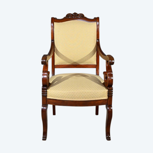 Fauteuil de Bureau en Acajou, époque Restauration – Début XIXe