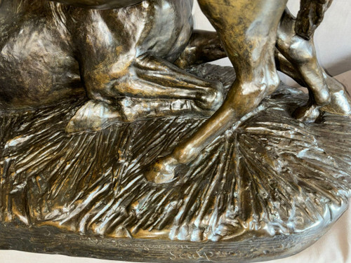 Sehr bedeutende Skulptur Die Auszeichnung in monumentaler Bronze