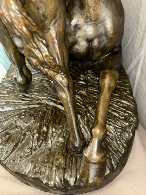 Sehr bedeutende Skulptur Die Auszeichnung in monumentaler Bronze
