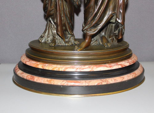 Bronze Orpheus And Eurydice After Hippolyte Moreau Late 19th Century