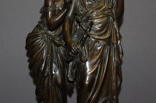 Bronze Orpheus And Eurydice After Hippolyte Moreau Late 19th Century