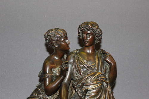 Bronze Orpheus And Eurydice After Hippolyte Moreau Late 19th Century