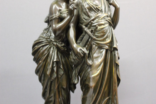 Bronze Orpheus And Eurydice After Hippolyte Moreau Late 19th Century