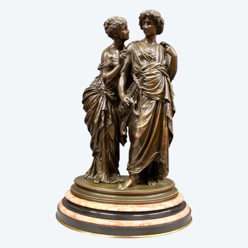 Bronze Orpheus And Eurydice After Hippolyte Moreau Late 19th Century
