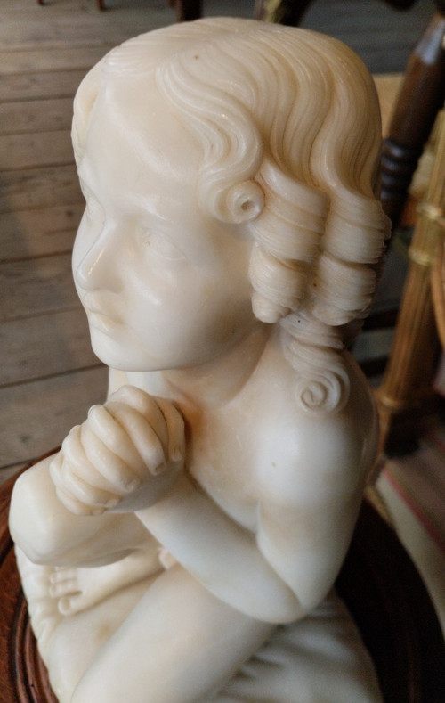 Praying Child - Alabaster - Florence - Luigi Pampaloni (1791-1847)