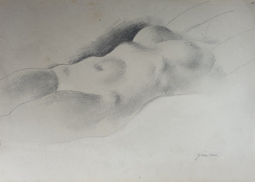 Wilhelm GIMMI - Studie einer länglichen nackten Gemme