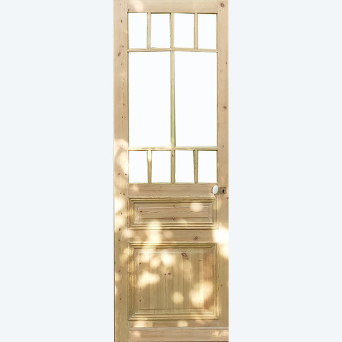 Series Of 6 Old Glass Doors Showcase Library Partition