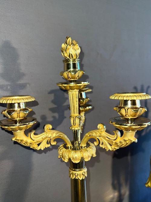 Gilt bronze mantelpiece Charles X period.