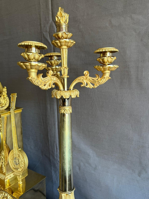 Gilt bronze mantelpiece Charles X period.