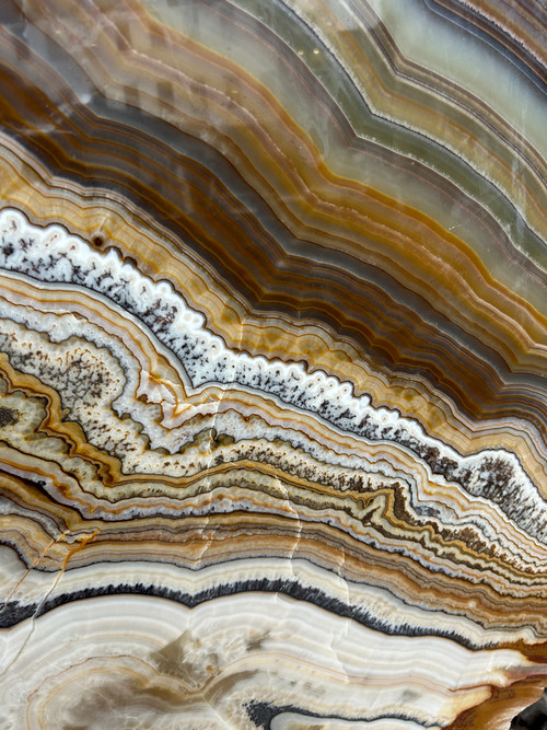 Importante Tranche D’agate - Dimensions H 118 X L 134 Cm Minéraux Décoratif 