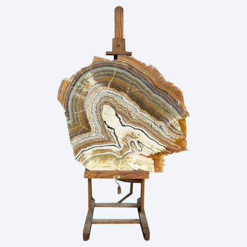 Importante Tranche D’agate - Dimensions H 118 X L 134 Cm Minéraux Décoratif 