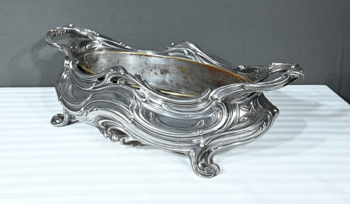 Blumenkasten aus versilberter Bronze, Victor Saglier, Jugendstil - Ende XIX.