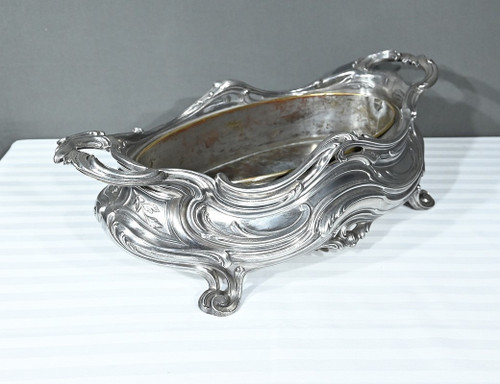 Blumenkasten aus versilberter Bronze, Victor Saglier, Jugendstil - Ende XIX.