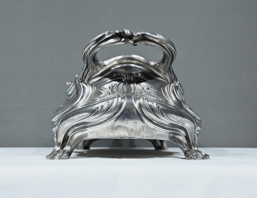 Blumenkasten aus versilberter Bronze, Victor Saglier, Jugendstil - Ende XIX.